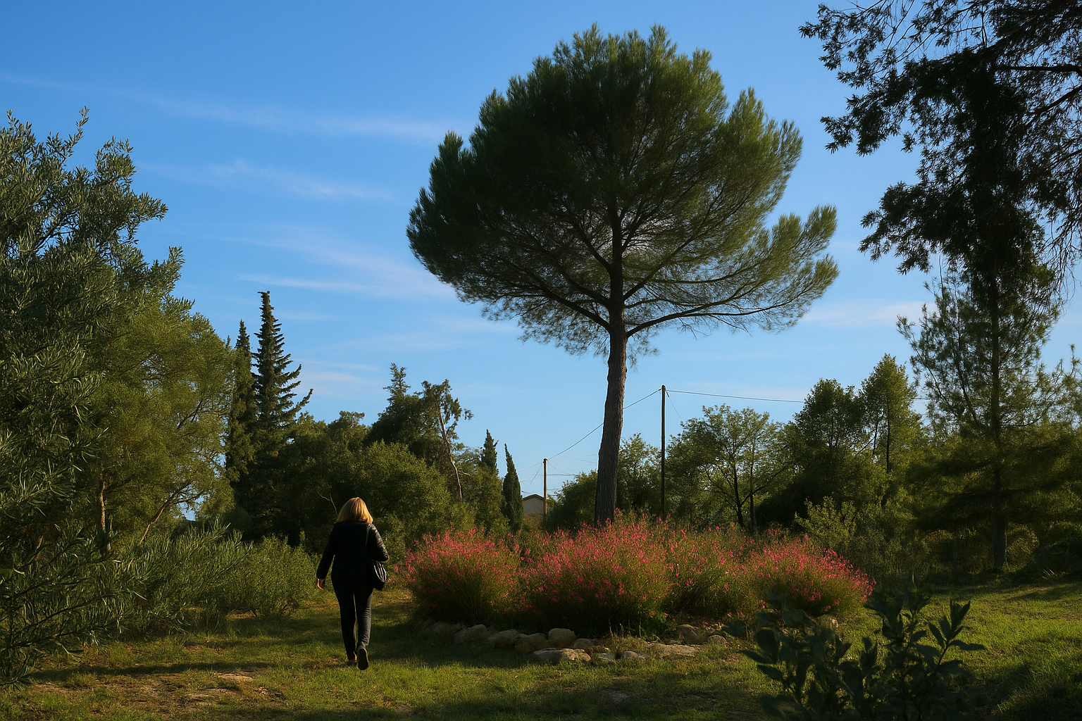 Jardin sous les pins